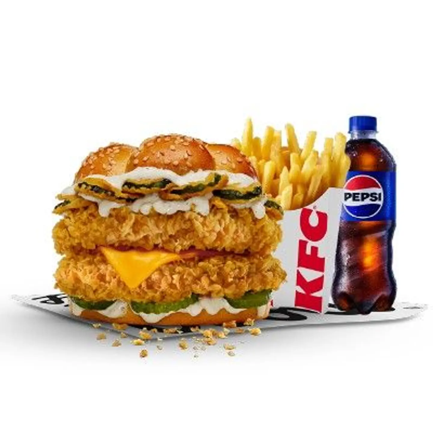 Pickled Mighty Burger Combo - Large
